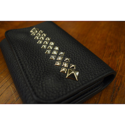 【STUDS LEATHER FLAP HALF WALLET】21AW014LAL*121画像3