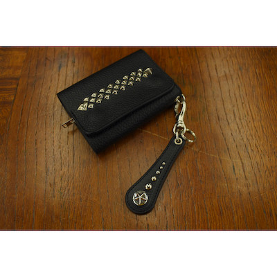 【STUDS LEATHER FLAP HALF WALLET】21AW014LAL*121画像10