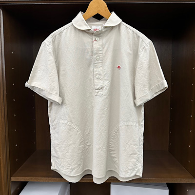 yMENfS OXFORD ROUND COLLAR SHORT SLEEVE PULLOVER SHIRT PLAINzDT-B0284SOX*121摜1