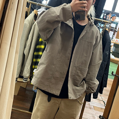 �yCotton Nylon Typewriter Hooded Light Jacket�zOR-A0778NCK*121�摜9